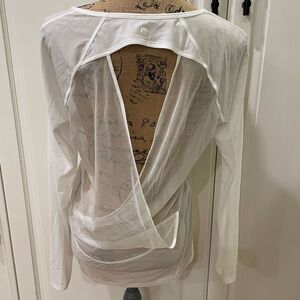 Lululemon Cross back sheer shirt